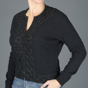 Bugle Bead Angora & lambs Wools Sweater